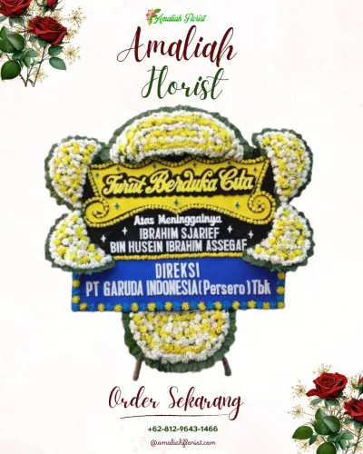 Papan Bunga Duka di Oba
