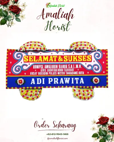 Karangan Bunga Ucapan Selamat di Oba